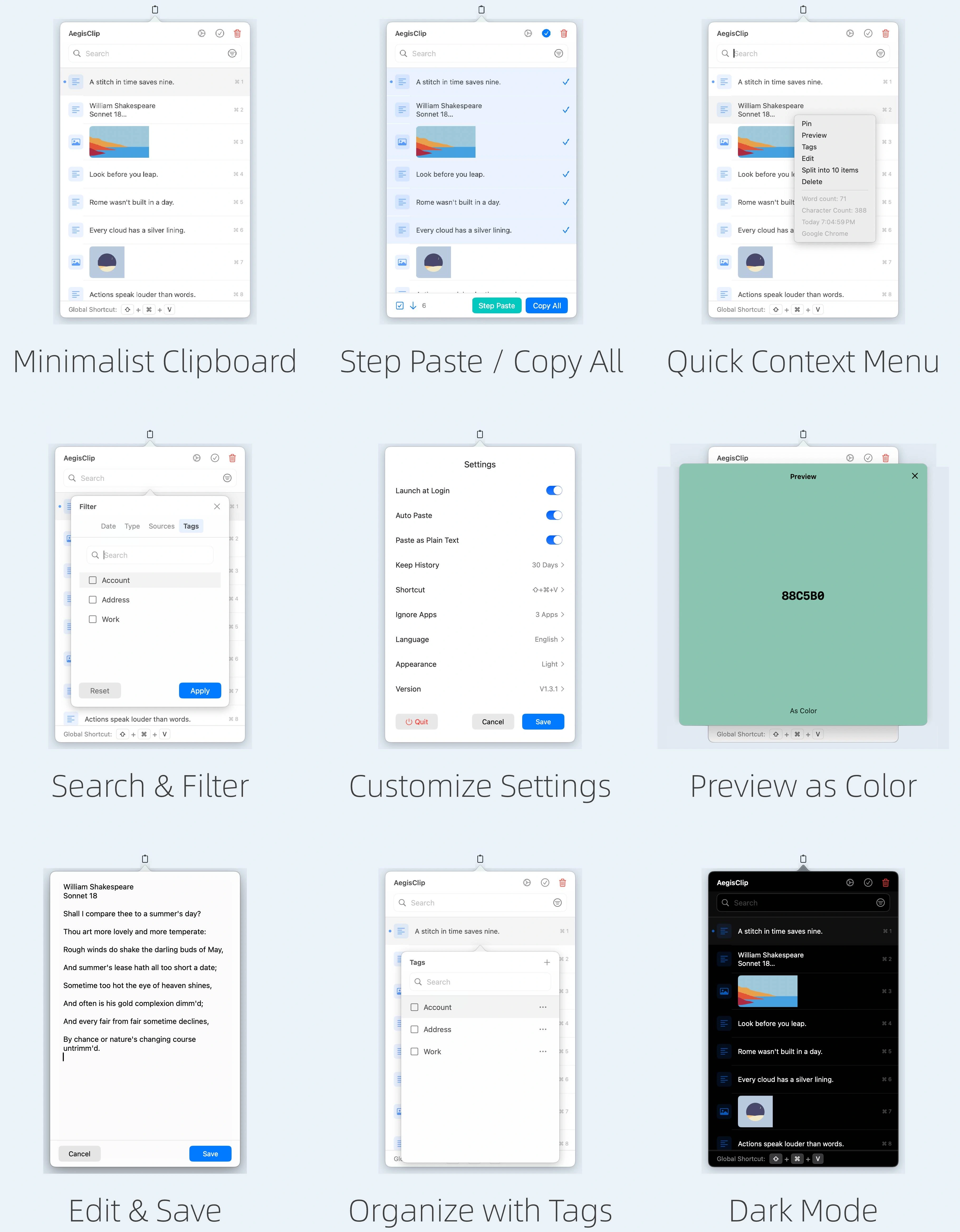 AegisClip Key Features